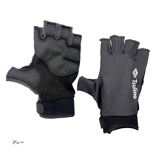 HOLD  GLOVES  5C【ホールドグローブ5本カット】(グレー-Ｌ)